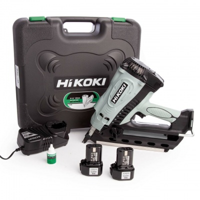 Hikoki NR90GC2 First Fix Clipped Head Gas Nailer 2 X 1.5AH Batteries